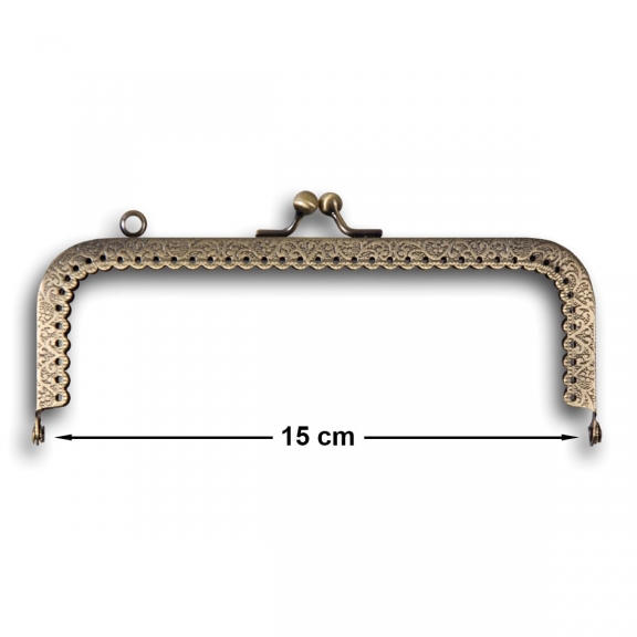 VİNTAGE METAL ÇANTA SAPI BAKIR 15 CM - 1113