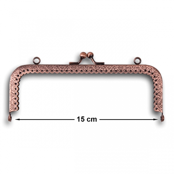 VİNTAGE METAL ÇANTA SAPI BRONZ 15 CM - 1113