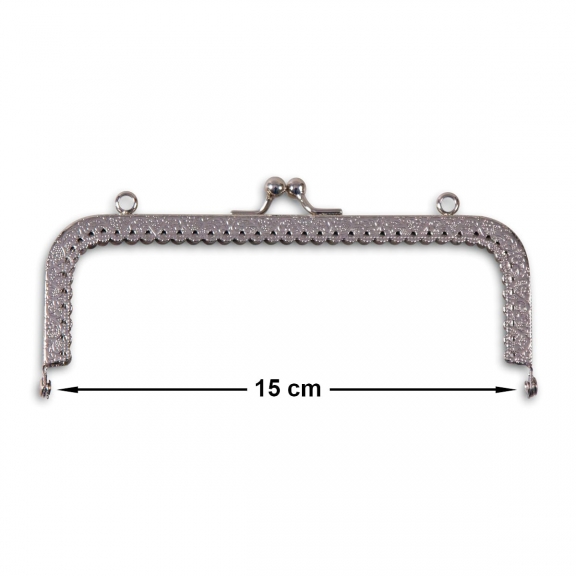 VİNTAGE METAL ÇANTA SAPI GÜMÜŞ 15 CM - 1113