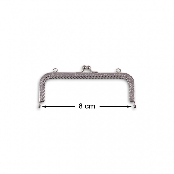 VİNTAGE METAL ÇANTA SAPI GÜMÜŞ 8 CM - 1110